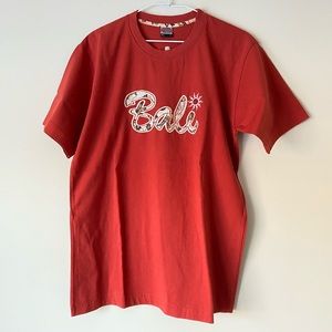 Krisna Bali Women's Bali Theme Orange Red Crewneck Tees - XL - New without Tags